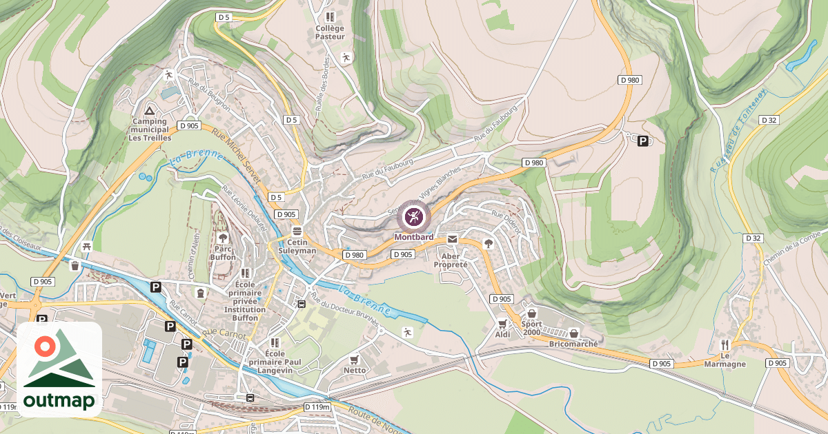 Map of Montbard