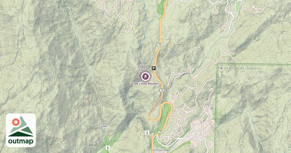 Map of Foot Loose Boulder