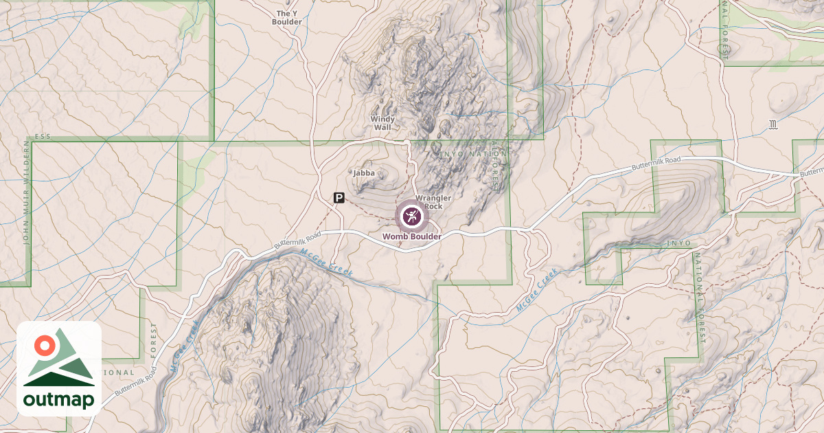 Map of Womb Boulder