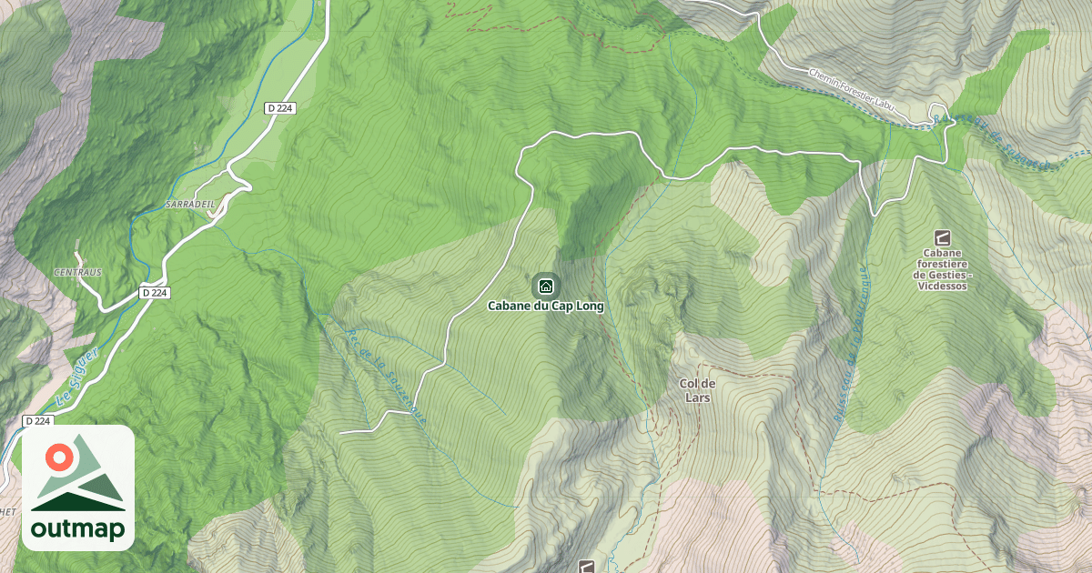 Map of Cabane du Cap Long