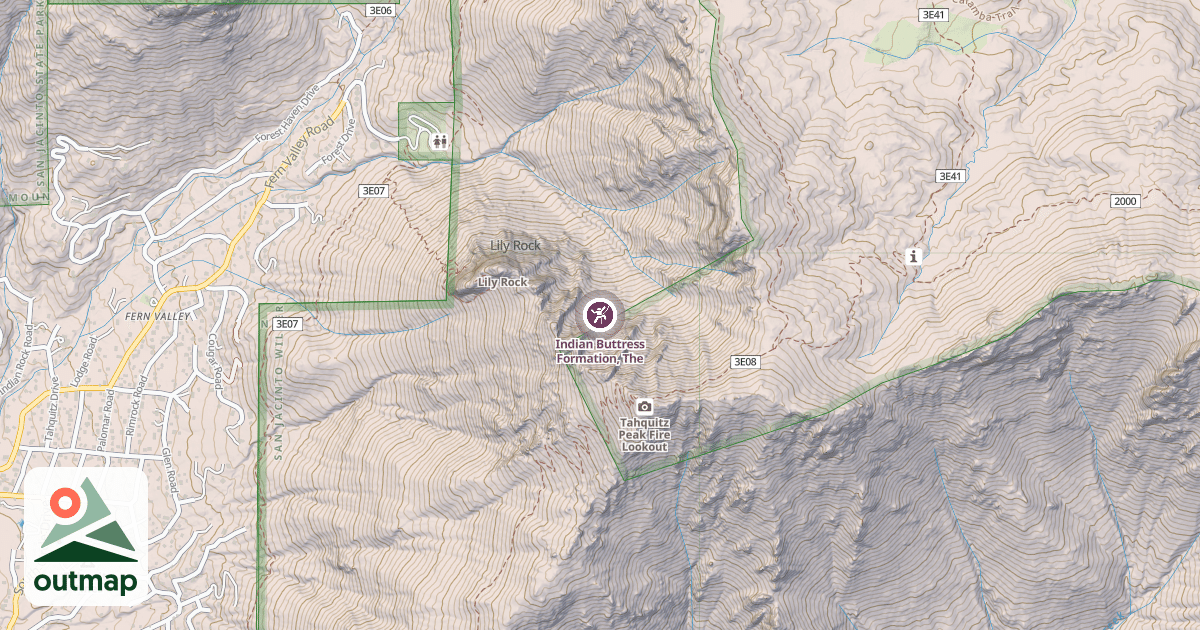 Map of Indian Buttress Formation, The