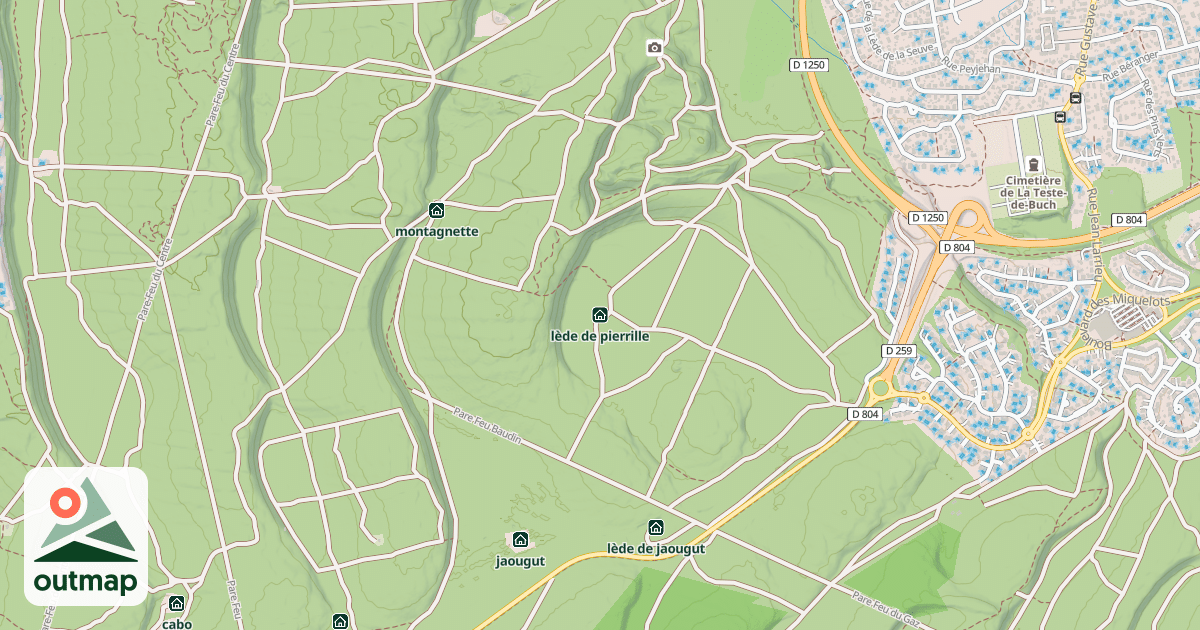 Map of lède de pierrille