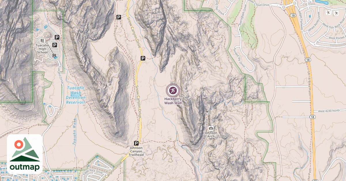 Map of Hackberry Wash Wall