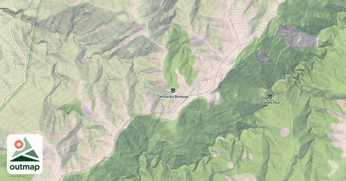 Map of Taruarau Bivouac