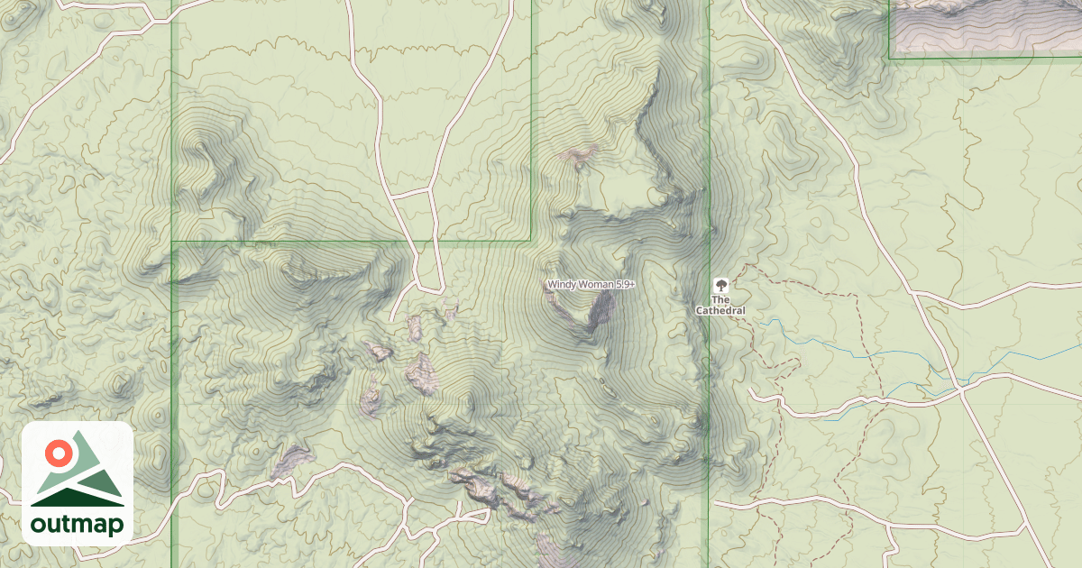 Map of Windy Woman