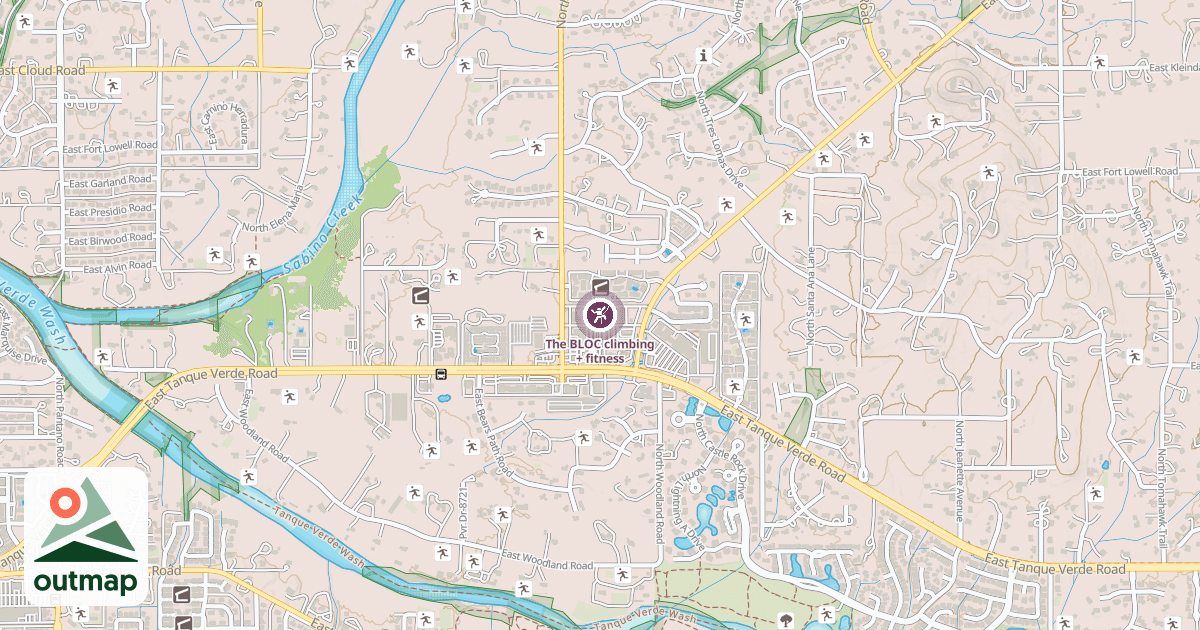 Map of The BLOC climbing + fitness