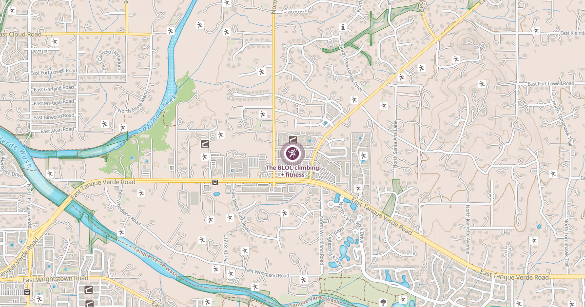 Map preview of The BLOC climbing + fitness