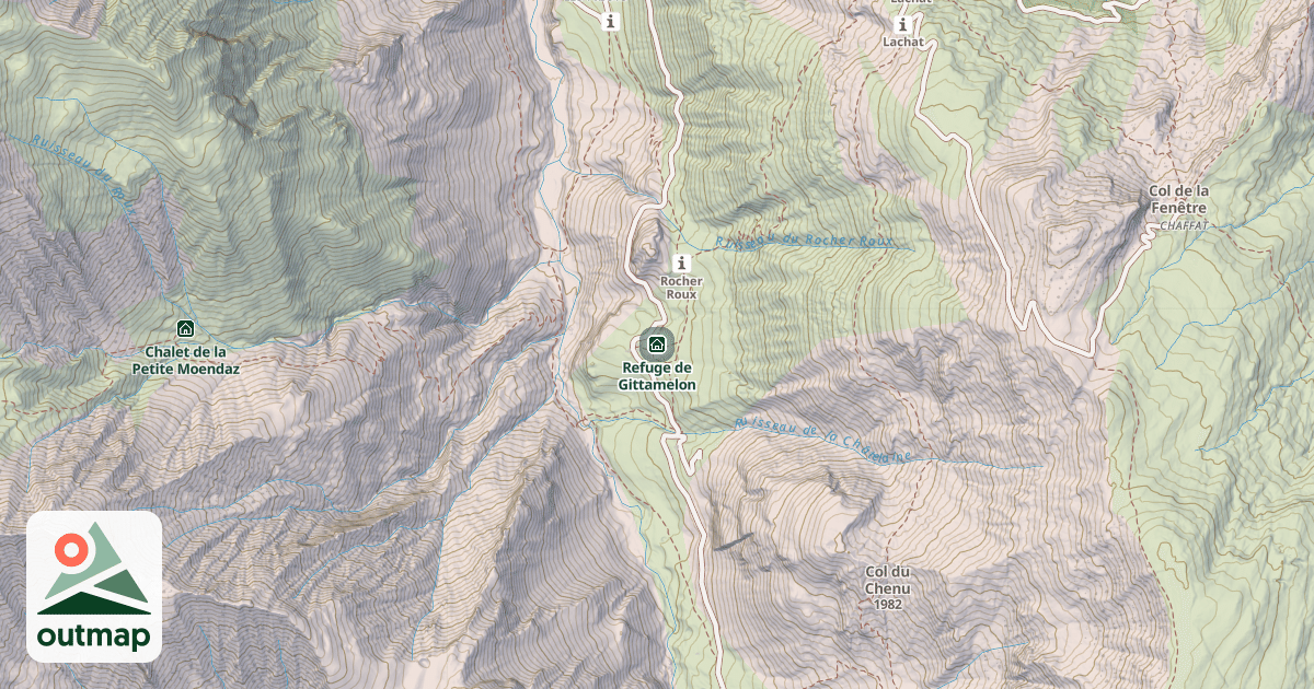 Map of Refuge de Gittamelon