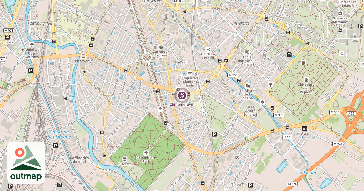 Map of Climbing Gym