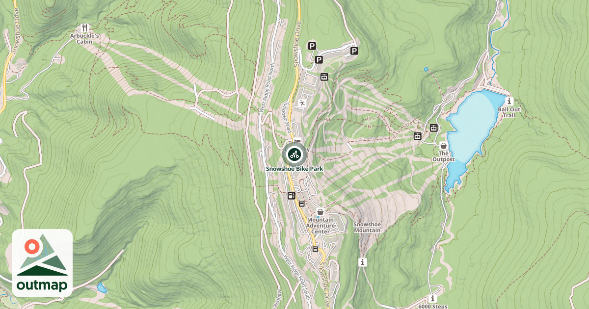 Map of Snowshoe Bike Park