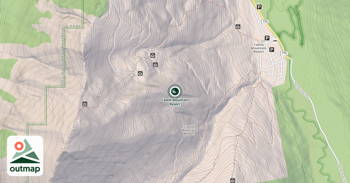 Map of Castle Mountain Resort