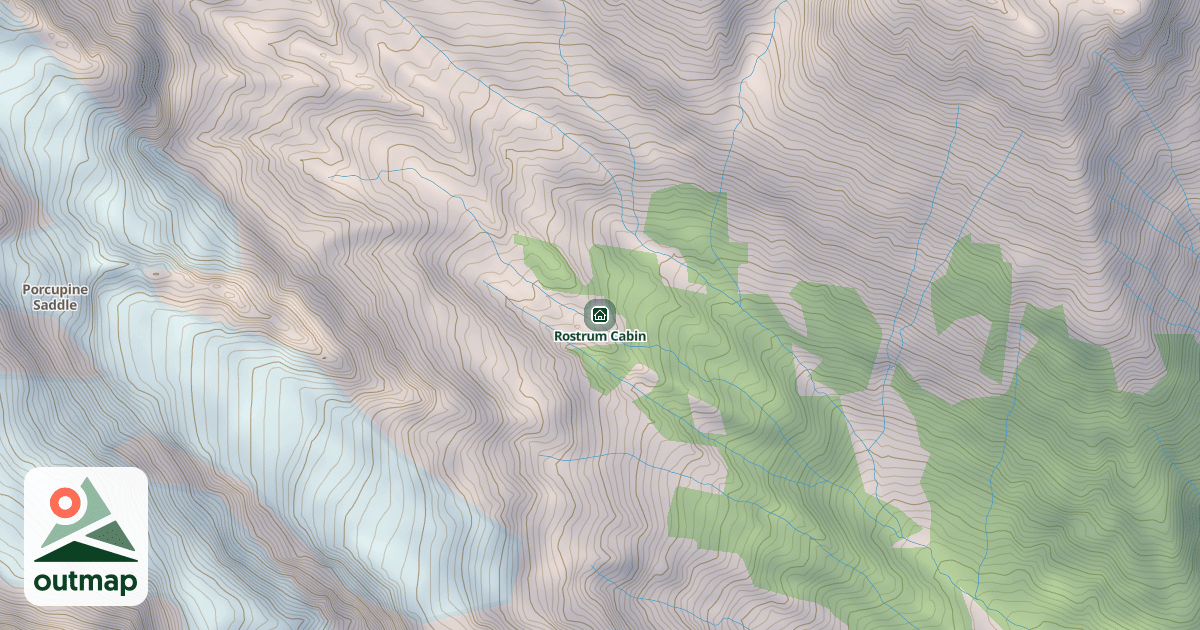Map of Rostrum Cabin