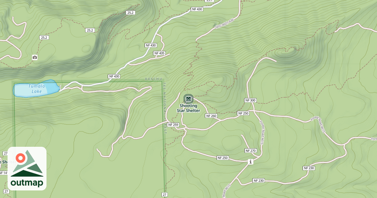 Map of Shooting Star Shelter