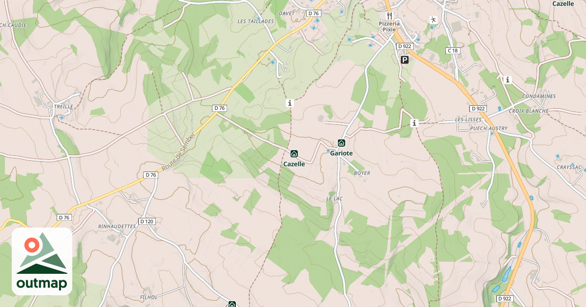 Map of Cazelle