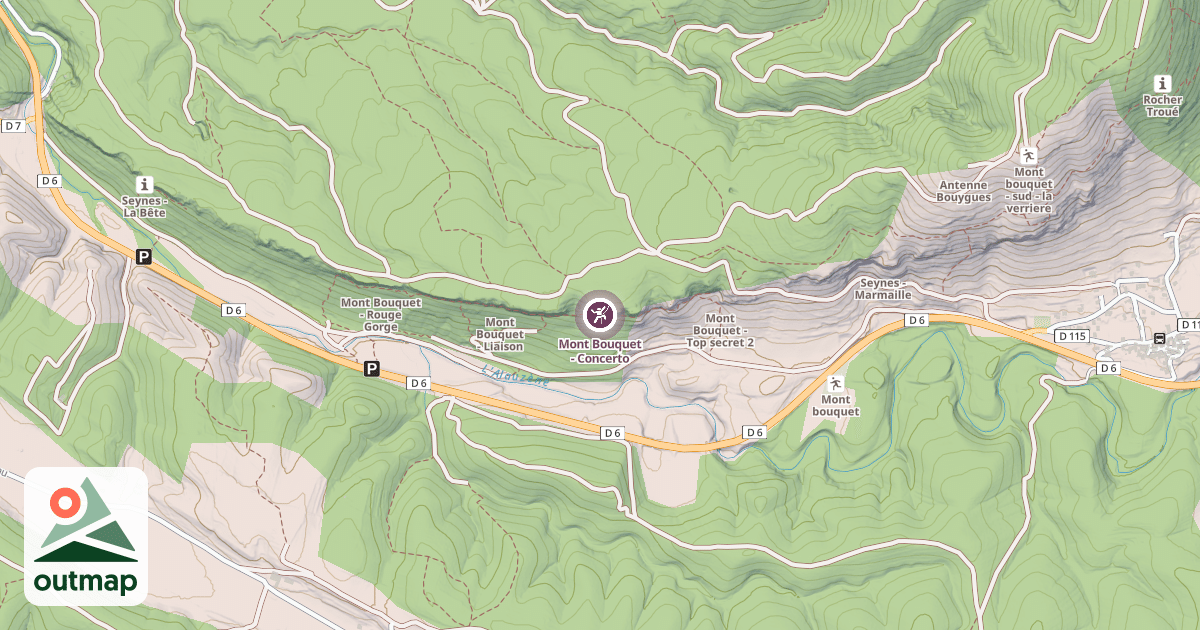 Map of Mont Bouquet - Concerto