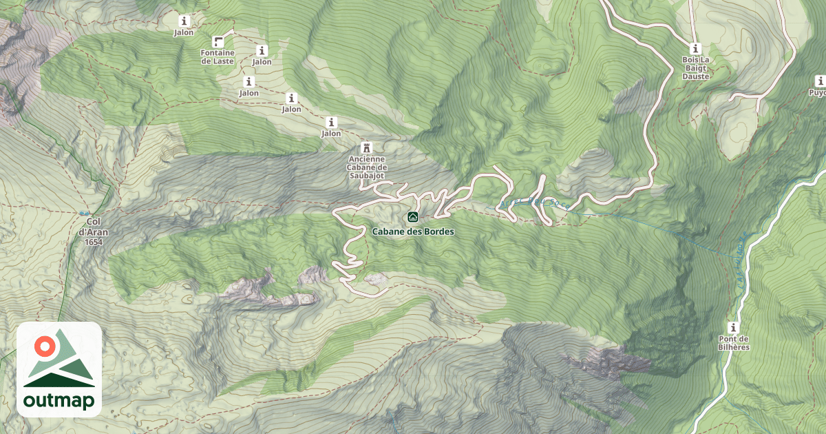 Map of Cabane des Bordes