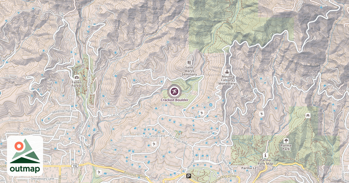 Map of Cracked Boulder