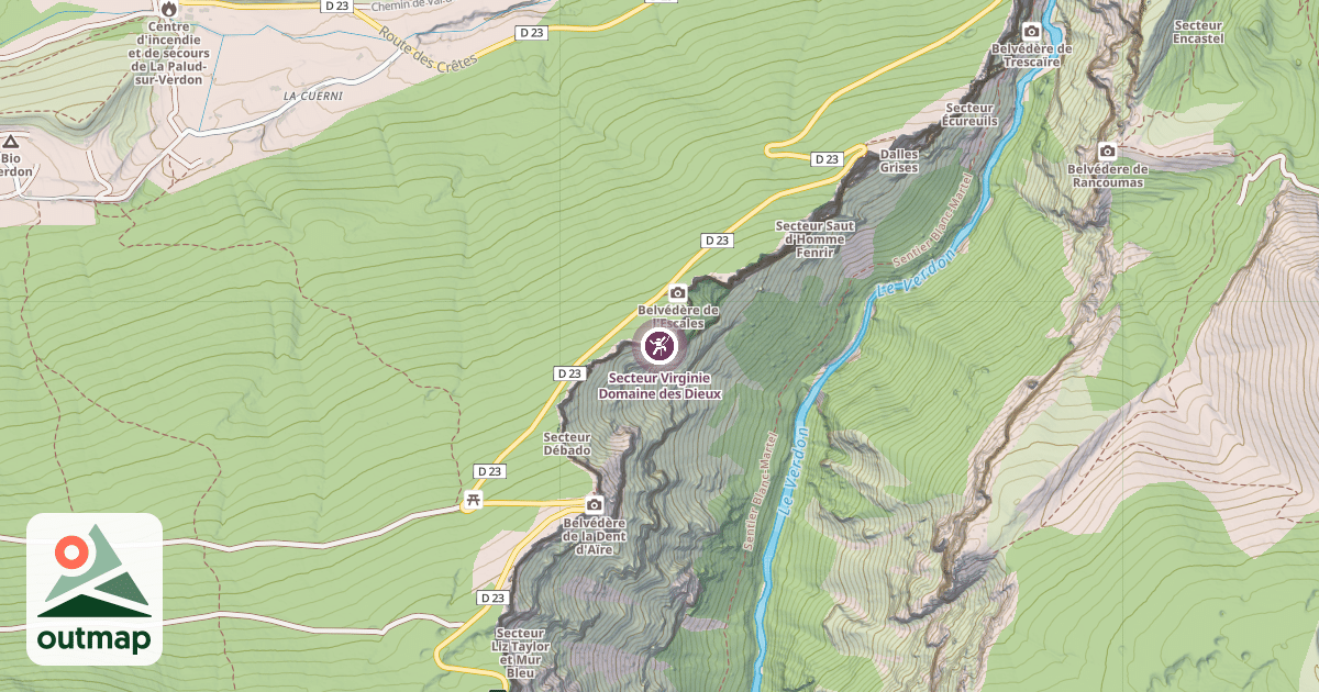 Map of Secteur Virginie Domaine des Dieux