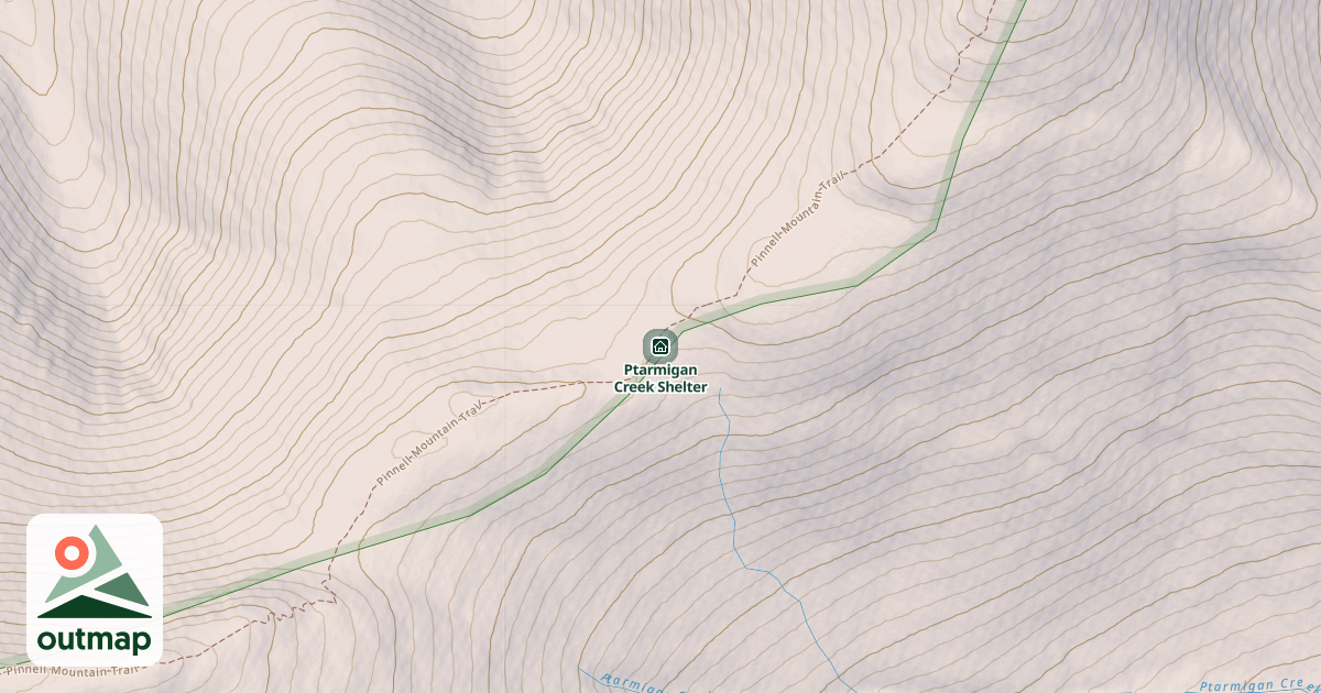 Map of Ptarmigan Creek Shelter