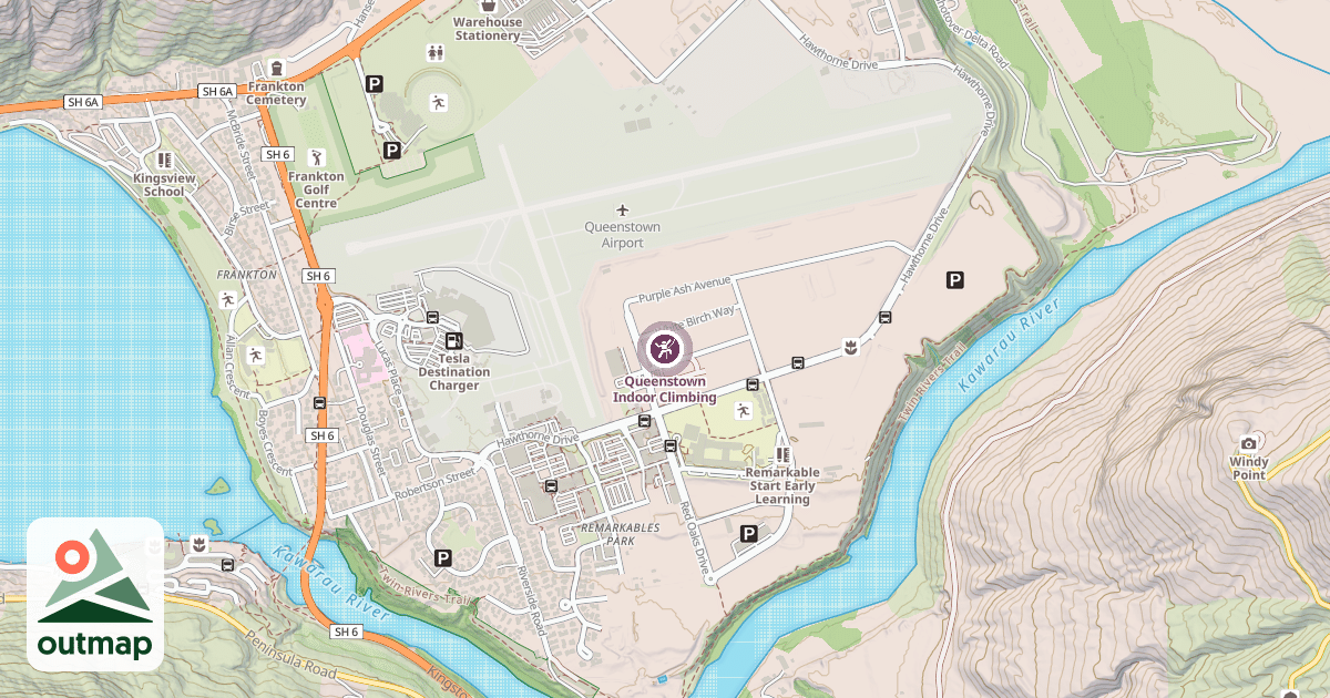 Map of Queenstown Indoor Climbing