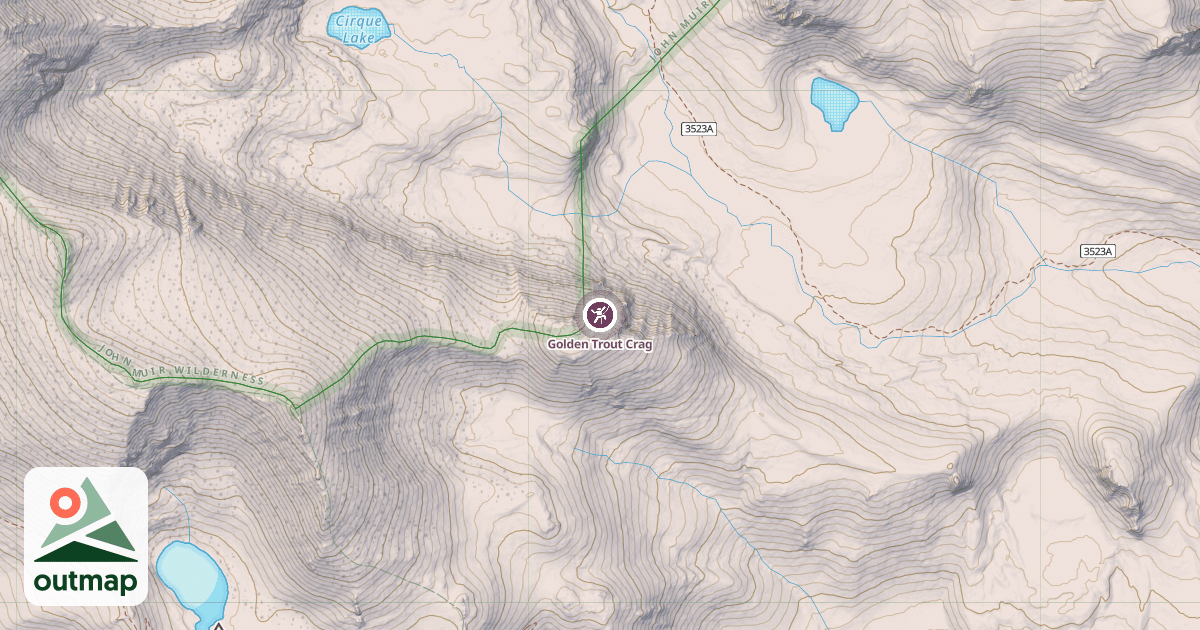 Map of Golden Trout Crag