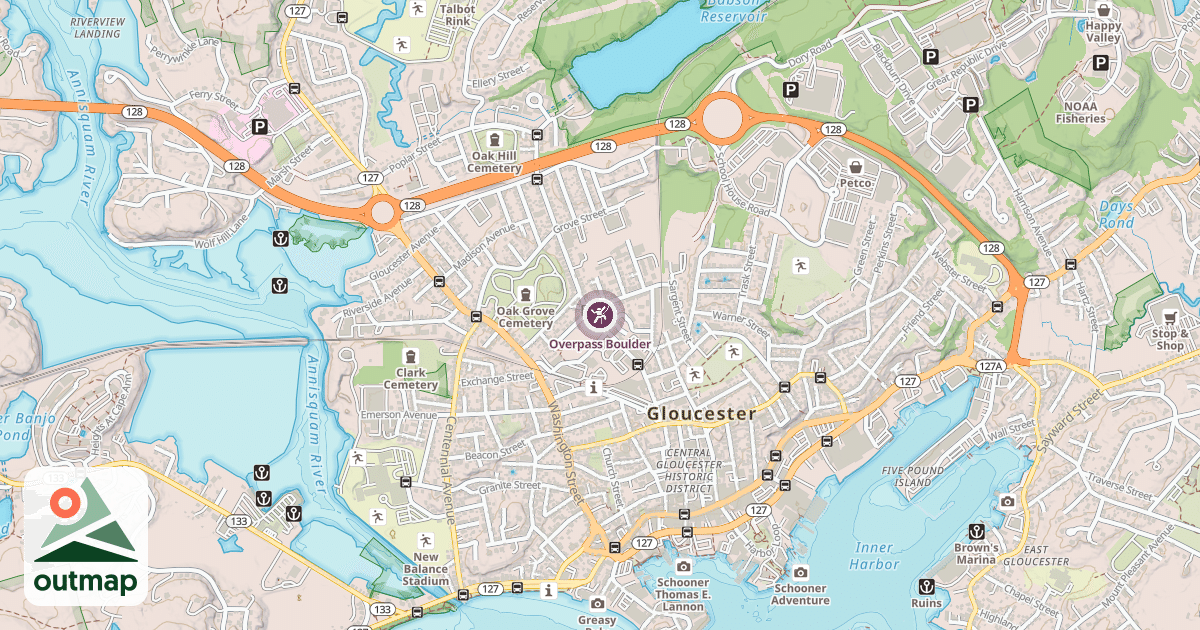 Map of Overpass Boulder