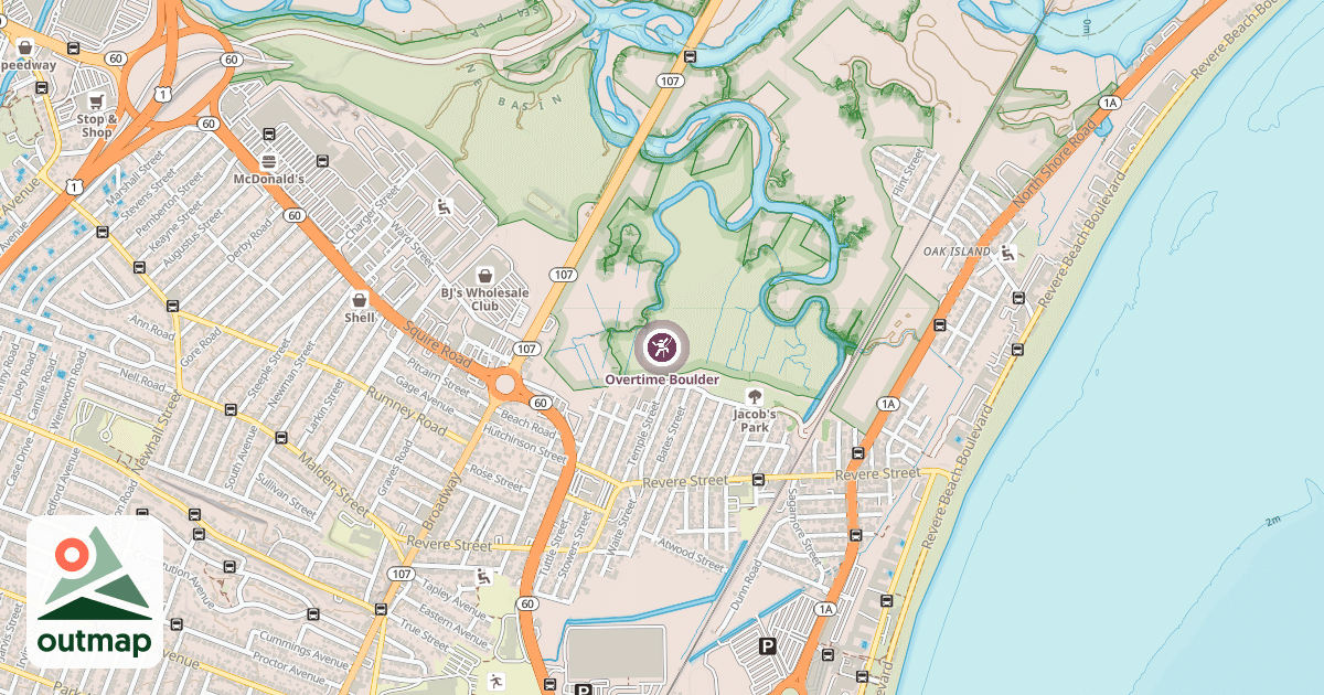 Map of Overtime Boulder