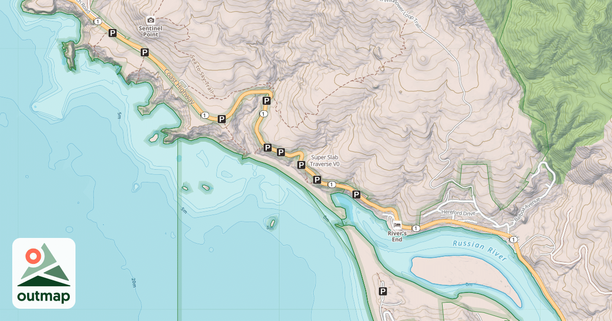 Map of Super Slab Traverse