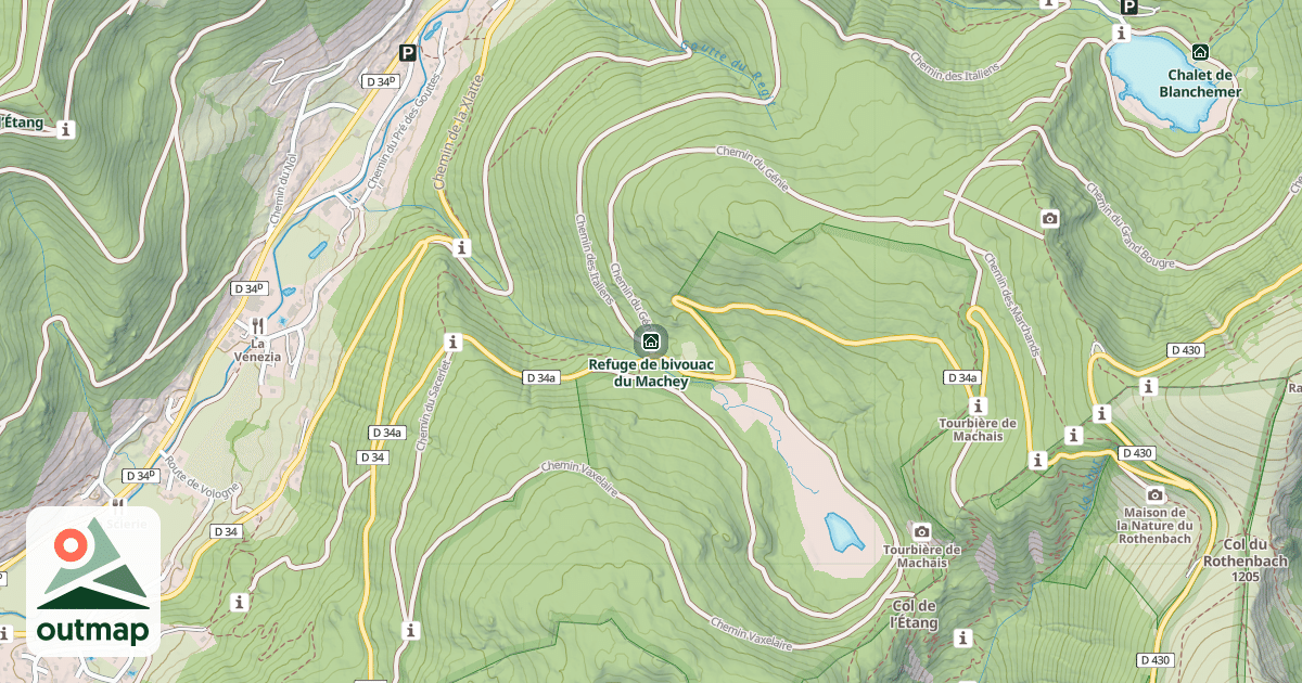 Map of Refuge de bivouac du Machey