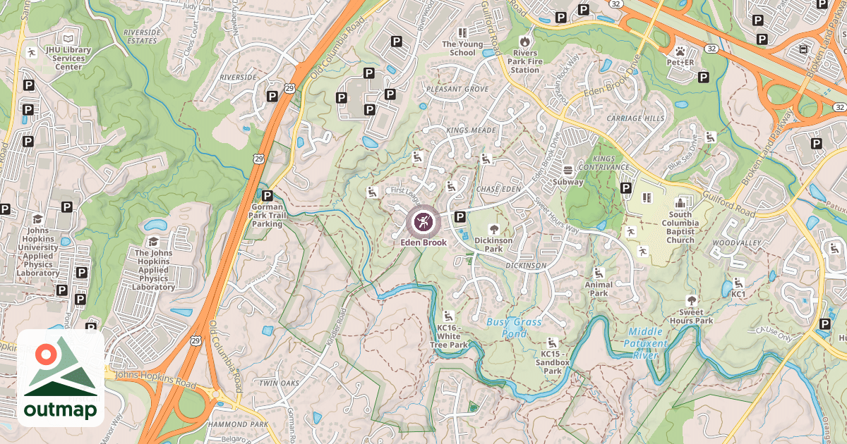 Map of Eden Brook