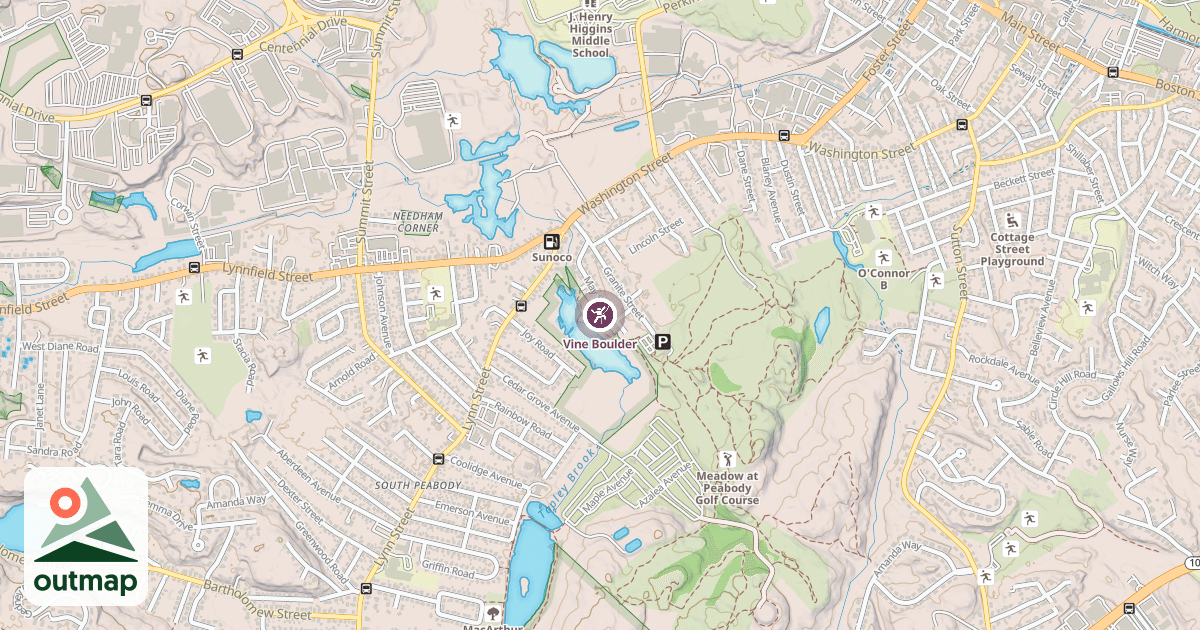 Map of Vine Boulder