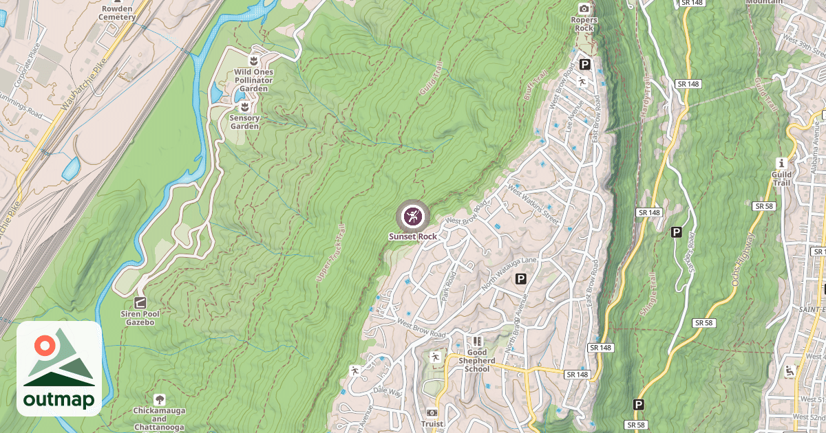Map of Sunset Rock