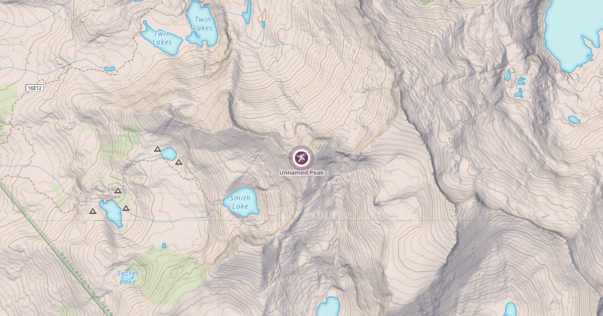 Map preview of Unnamed Peak