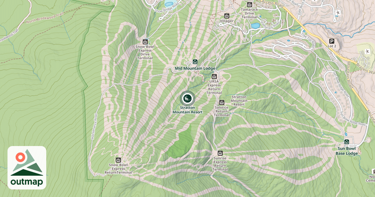 Map of Stratton Mountain Resort