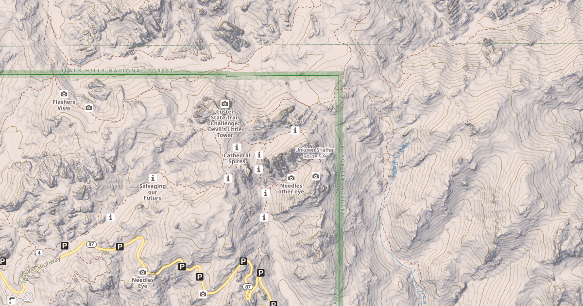 Map preview of Unkown Shaffer Route