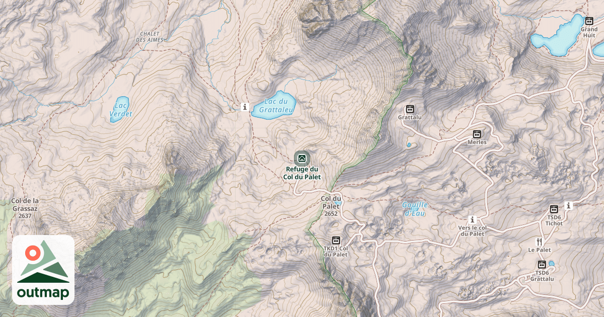 Map of Refuge du Col du Palet