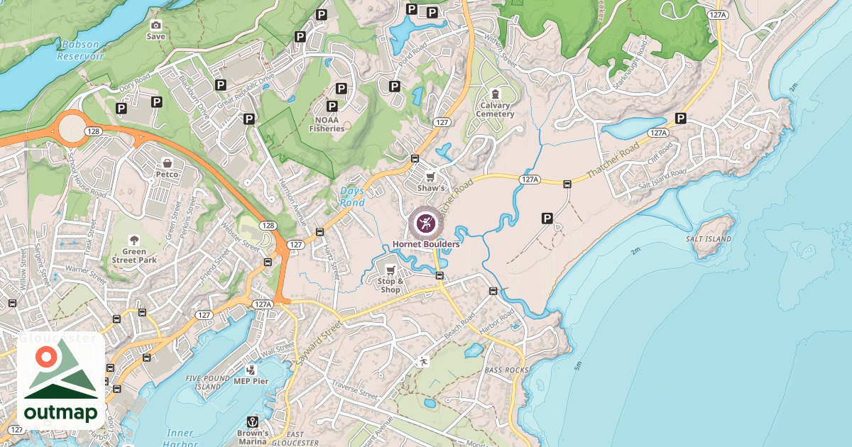 Map of Hornet Boulders