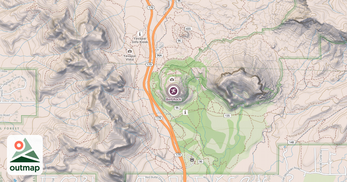 Map of Bell Rock