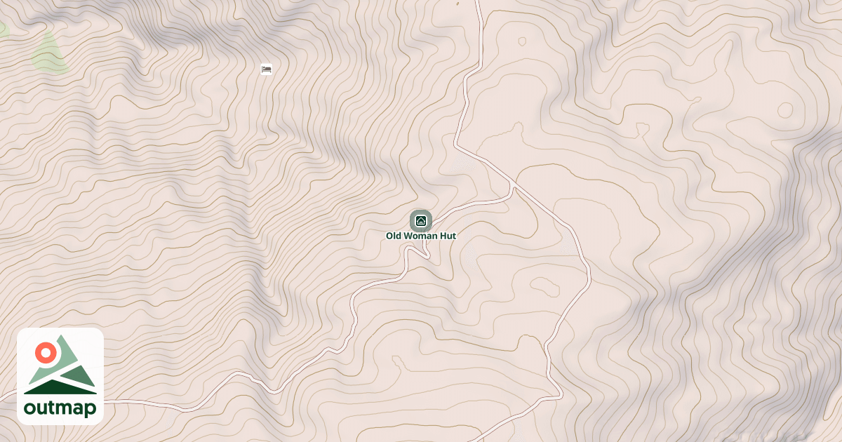 Map of Old Woman Hut
