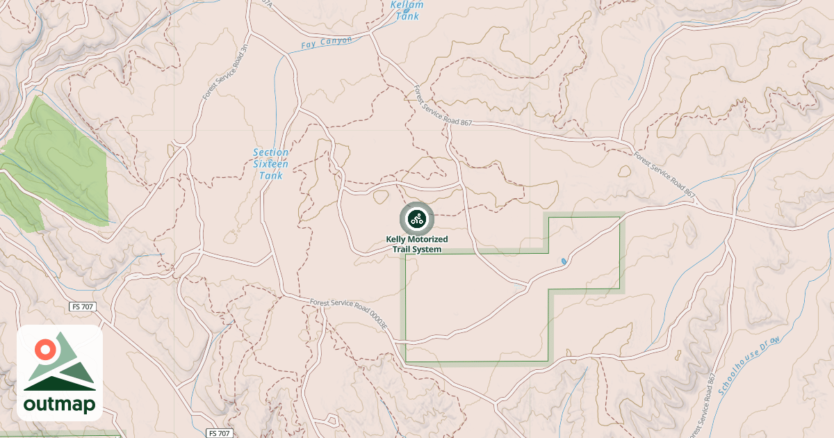 Map of Kelly Motorized Trail System