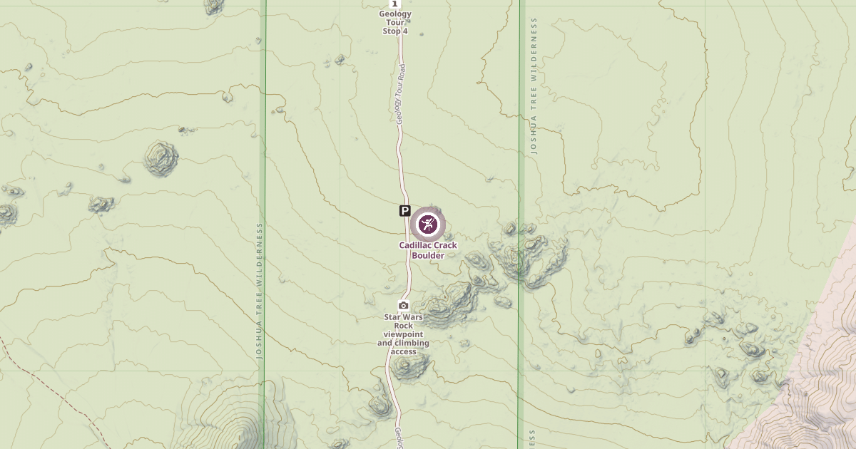 Map preview of Cadillac Crack Boulder