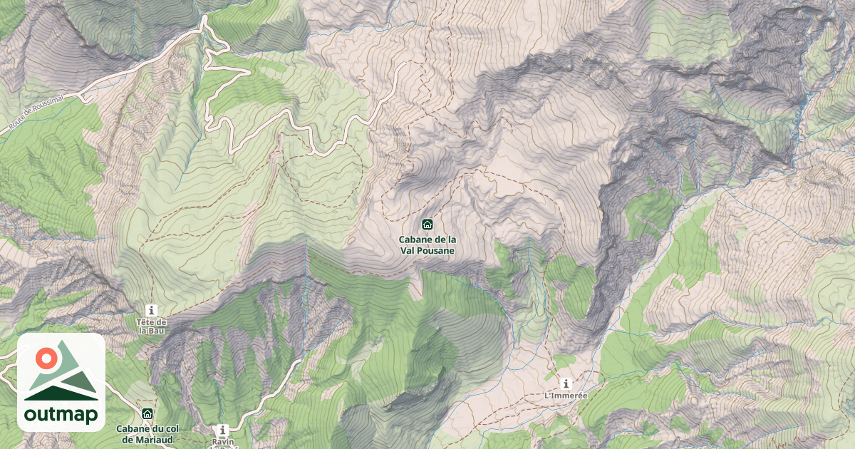Map of Cabane de la Val Pousane