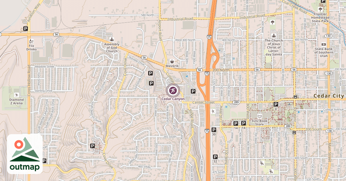 Map of Cedar Canyon