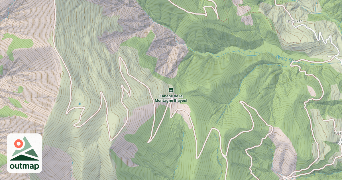 Map of Cabane de la Montagne Blayeul
