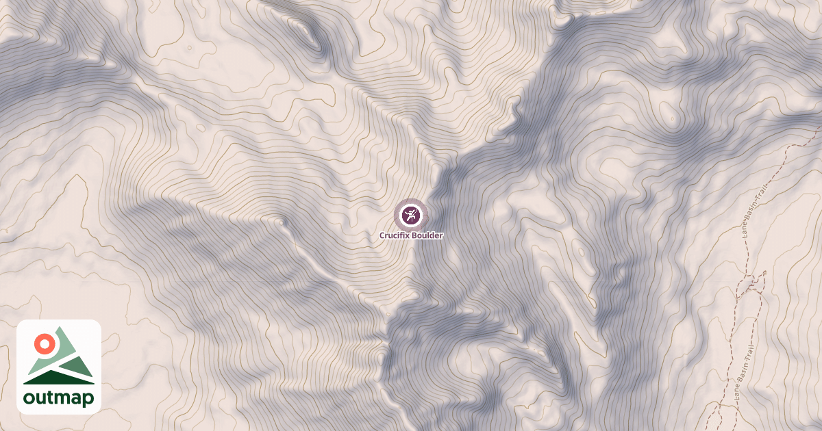 Map of Crucifix Boulder