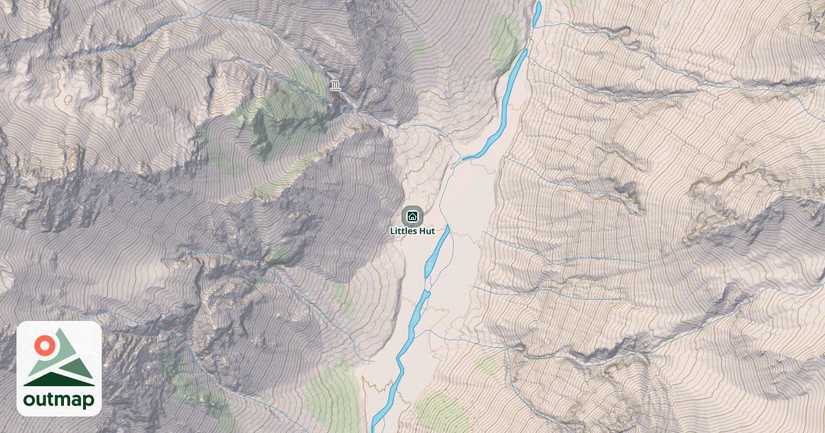 Map of Littles Hut