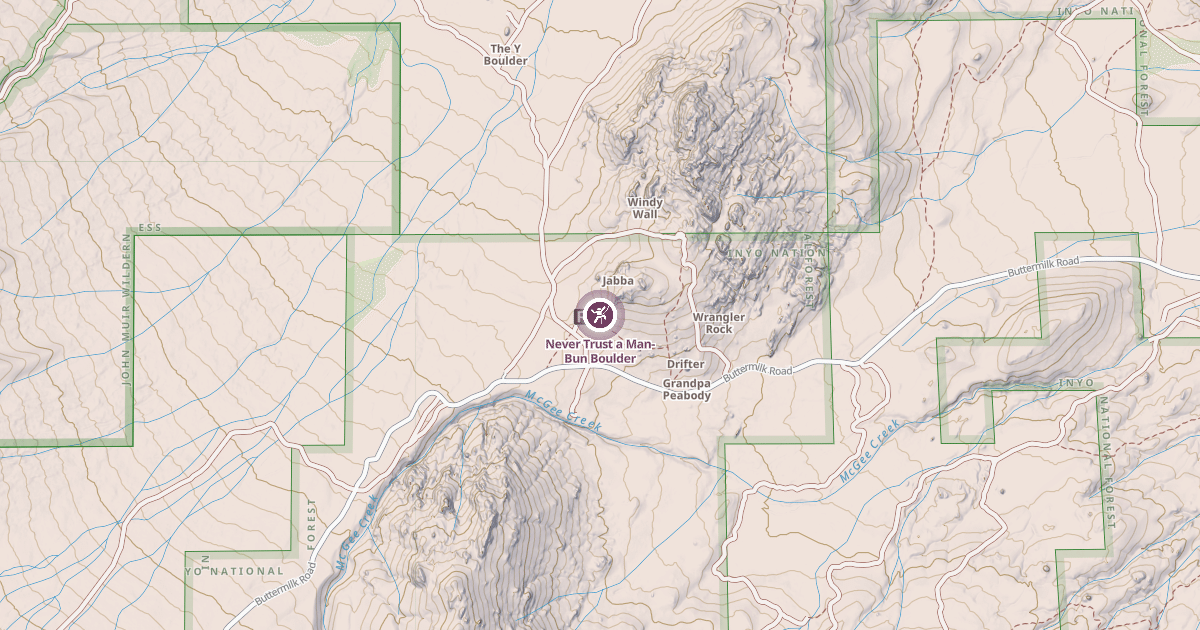 Map preview of Never Trust a Man-Bun Boulder