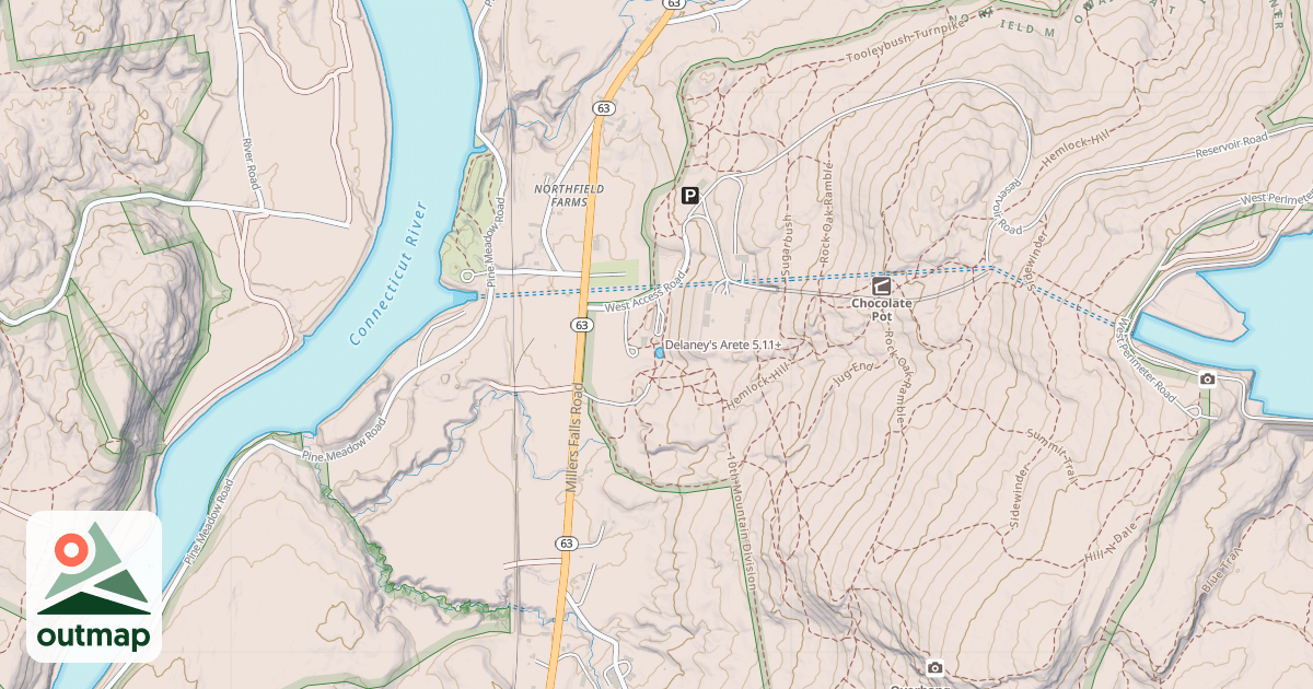 Map of Delaney's Arete