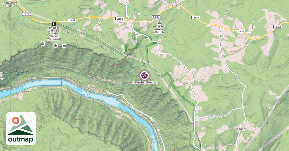 Map of 5) Burning Buttress