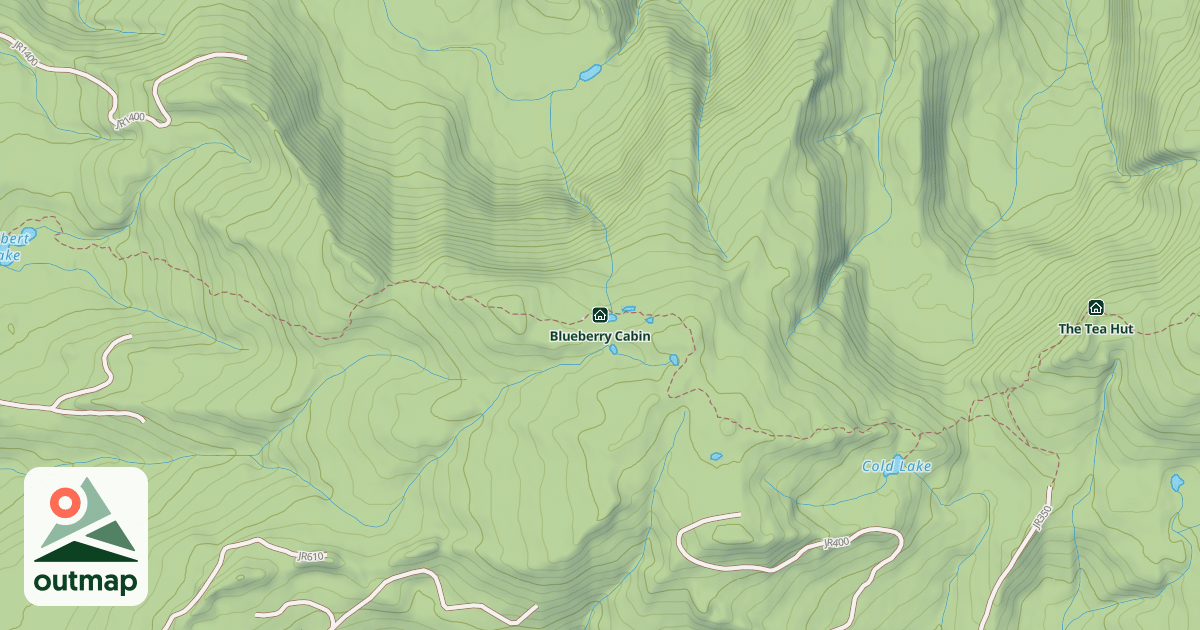 Map of Blueberry Cabin